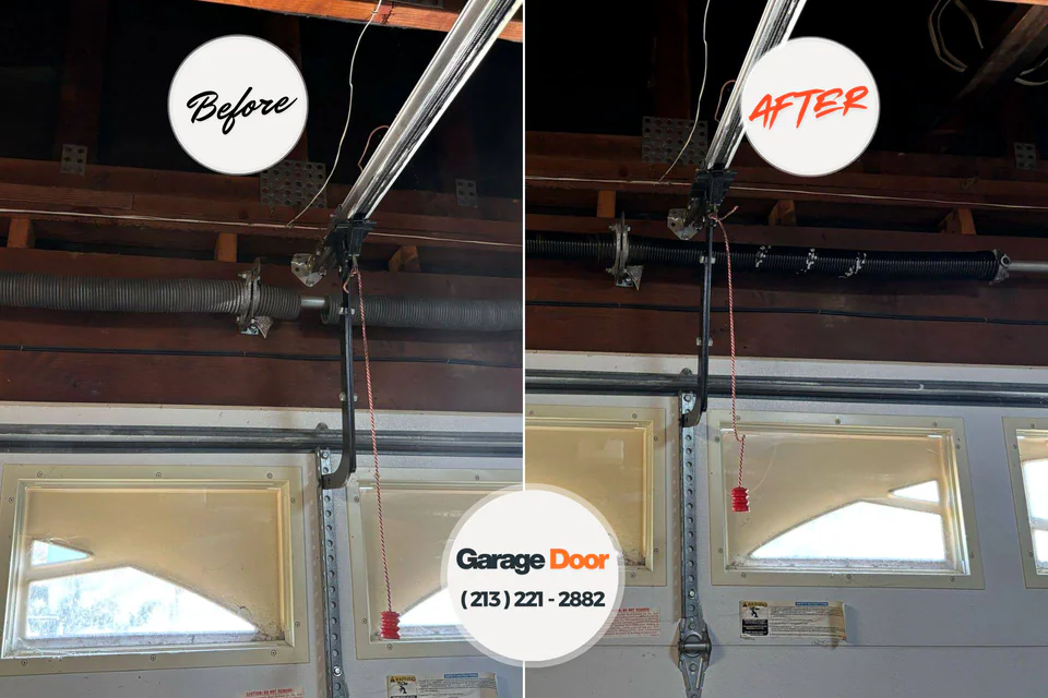 Before and after: garage door repair Chiefland, FL